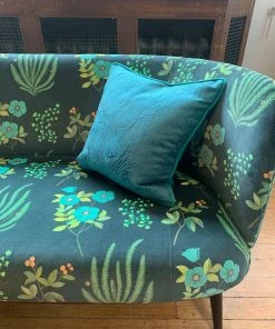 Liberty Fabrics Botanical Flora Velvet Wellington Fabric, Jade New