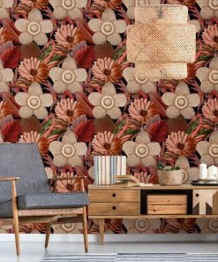 Mind The Gap Water Lilies Taupe Wallpaper