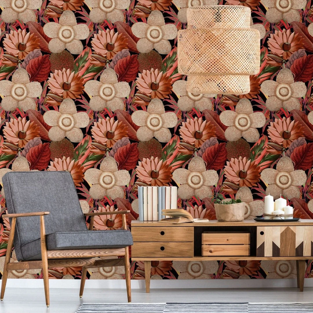 Mind The Gap Water Lilies Taupe Wallpaper - Floral Nature Wallpaper for Home Decor 4 Mind The Gap Water Lilies Taupe Wallpaper