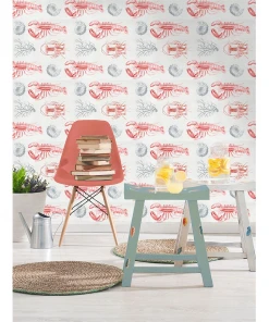 Thedesignyarduk Lobster Blue Wallpaper - Comic & Themed Nature Wallpaper for Home Decor 11 Thedesignyarduk Lobster Blue Wallpaper