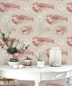 Thedesignyarduk Lobster Blue Wallpaper - Comic & Themed Nature Wallpaper for Home Decor 13 Thedesignyarduk Lobster Blue Wallpaper