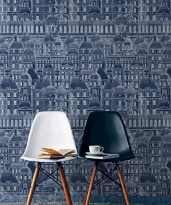 Mind The Gap Les Jardins Royaux Louvre Blue Wallpaper