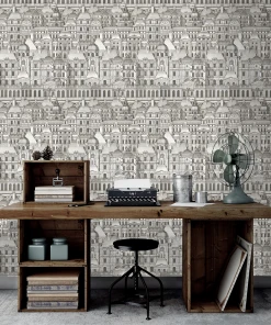 Mind The Gap Les Jardins Royaux Louvre Blue Wallpaper