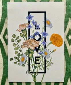 Love The Meadow Print, By The Print Florist Bohemian Dream