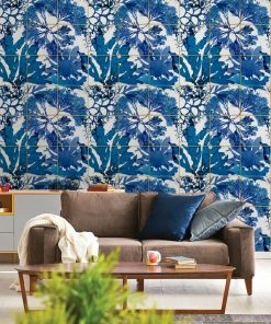 Mind The Gap Algae In Blue Wallpaper - Premium Tile Wallpaper & Paint for Stylish Home Decor 5 Mind The Gap Algae In Blue Wallpaper Wallpaper & Paint