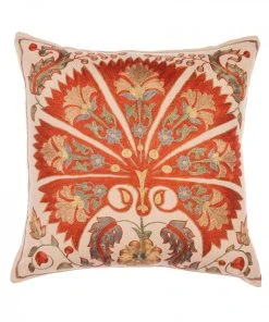 Mind The Gap Woodstock Meros Suzani Silk Embroidered Cushion New