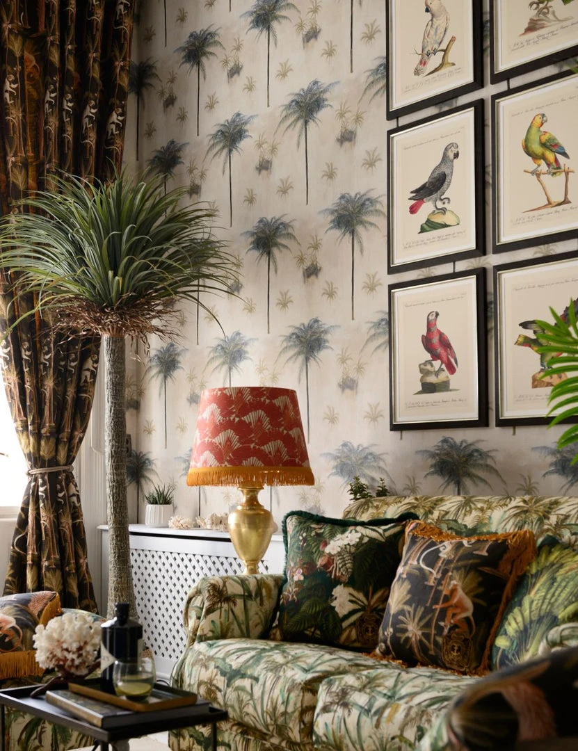 Havana Tropicana Mind The Gap Linen Fabric - The Jungle Design | Premium Linen & Cotton Blend for Homeware 8 Havana Tropicana Mind The Gap Linen Fabrics, The Jungle