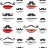 Mind The Gap Moustache And Lips Wallpaper
