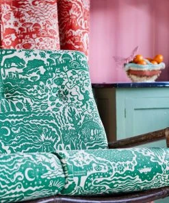 The Monkey Puzzle Tree New 'All Tomorrow's Futures' Ocean Blue Linen By Alexis Snell