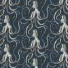 Josephine Munsey Octopoda Deep Sea Blue Wallpaper