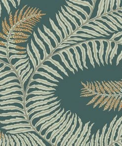 Josephine Munsey Bombe's Fernery Wallpaper In Olive & Celadon Les Jardins Royaux