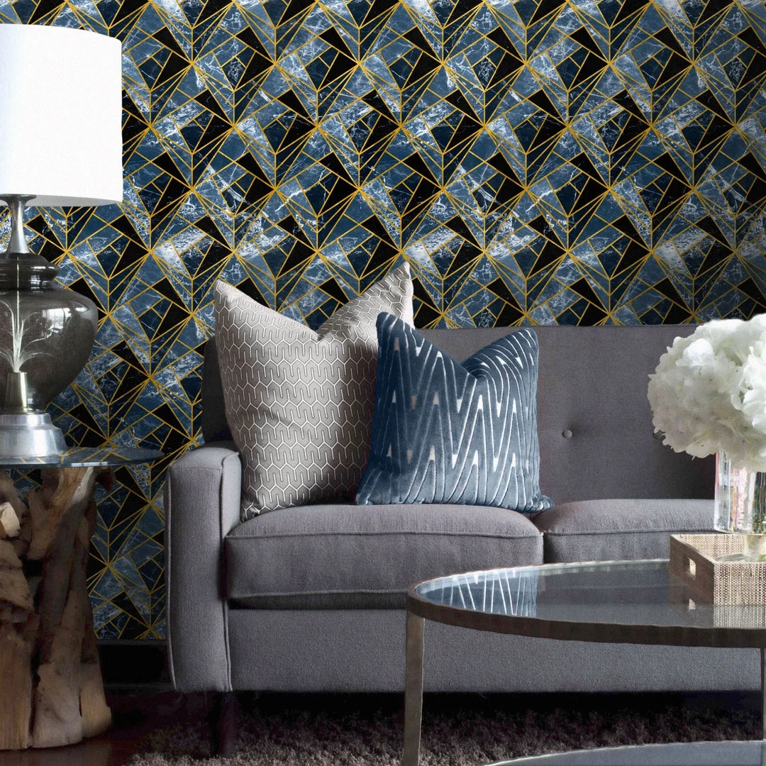 Mind The Gap Neo Onyx Geometric Wallpaper - Premium Homeware Wallpaper & Paint 6 Mind The Gap Wallpaper & Paint Neo Onyx Wallpaper