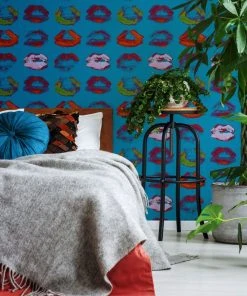 Mind The Gap The Retrograde Neon Kiss Indigo Wallpaper