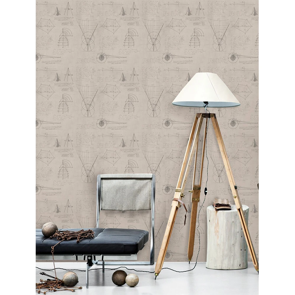 Mind The Gap The Craftsman Newton Geometry Taupe Wallpaper - Premium Comic & Themed Wallpaper for Modern Homes 4 Mind The Gap The Craftsman Newton Geometry Taupe Wallpaper