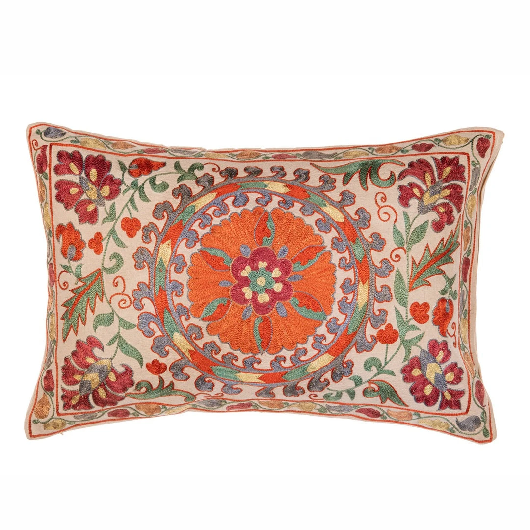 Mind The Gap New Woodstock Nurata Suzani Silk Embroidered Cushion - Bohemian Home Decor 3 Mind The Gap New Woodstock Nurata Suzani Silk Embroidered Cushion