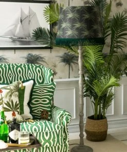 Mind The Gap Cone Lampshades Ornamental Palms Dark