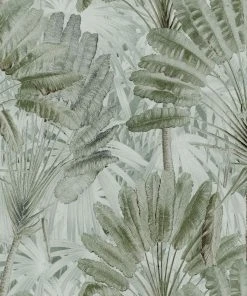 Mind The Gap Traveller's Palm Neutral Wallpaper