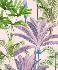 The Design Yard Havana Tropicana Palmeras Anthracite Wallpaper