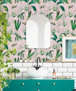 Mind The Gap Palm Springs Anthracite Wallpaper