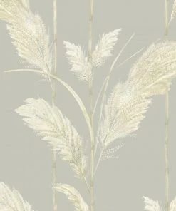 Brand Mckenzie Bohemian Dream Pampas Grass Wallpaper, Neutral Grey