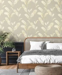 Brand Mckenzie Pampas Grass Wallpaper, Oatmeal