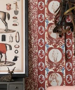 Mind The Gap Wallpaper & Paint The Competition Panel, Red Wallpaper