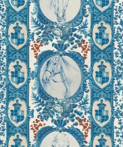 Mind The Gap Wallpaper & Paint The Competition Panel, Blue Wallpaper