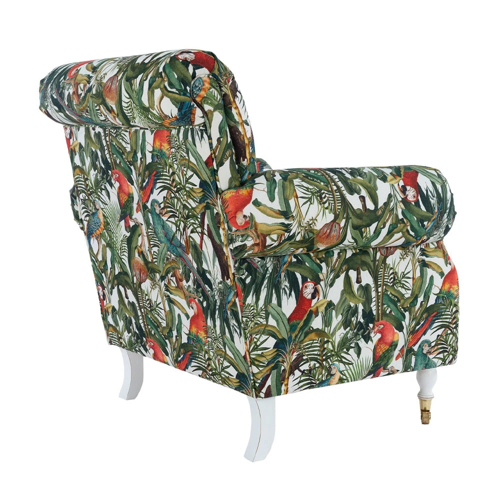 Mind The Gap Havana Tropicana Kingston Chair - Parrots Of Brazil Linen | Tropical Home Decor 5 Mind The Gap Havana Tropicana Kingston Chair - Parrots Of Brazil Linen