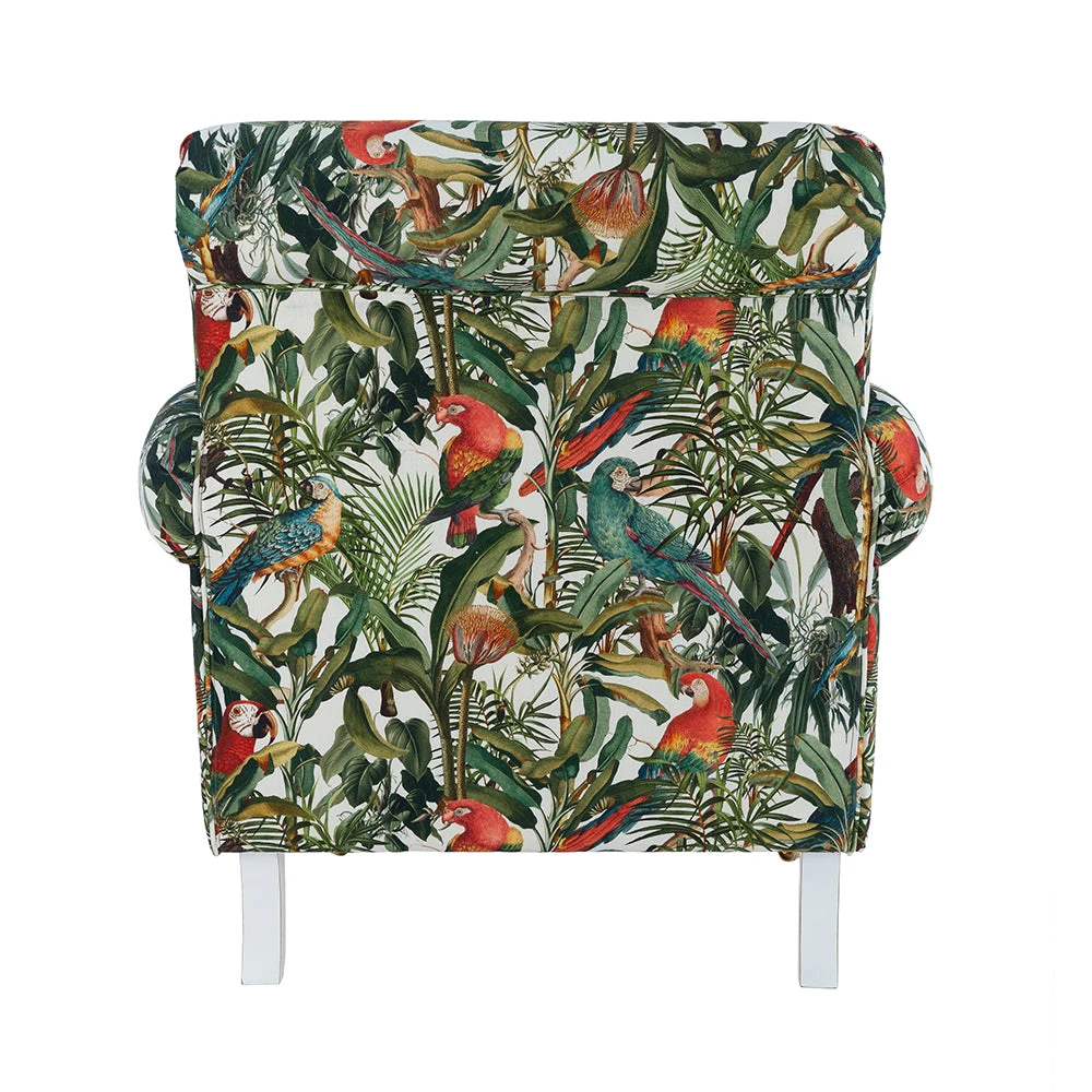 Mind The Gap Havana Tropicana Kingston Chair - Parrots Of Brazil Linen | Tropical Home Decor 6 Mind The Gap Havana Tropicana Kingston Chair - Parrots Of Brazil Linen