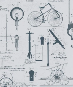 Mind The Gap The Craftsman Patents Grey Wallpaper