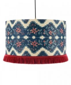 Mind The Gap Blue Skies Ahead Lamps Drum Pendant - Phoenicia Batik