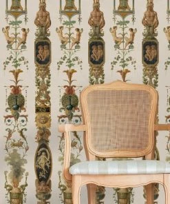 Mind The Gap Pilasters Grey Wallpaper