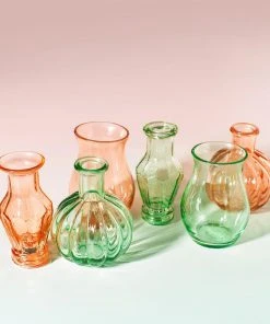 Sass & Belle Bohemian Dream Set Of 3 Blue Recycled Vases Small