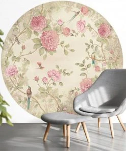 BN Wallpaper Circles Moonlight Garden Rose Rose & Thorn