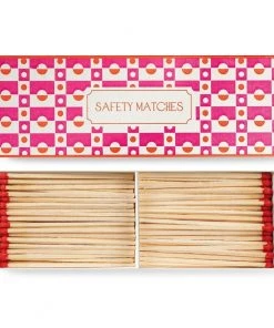Archivist Gallery New Block Pattern Pink Luxury Matches Double Drawer