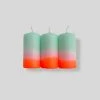 Pink Stories Neon Pillar Candles Trio - Sorbet