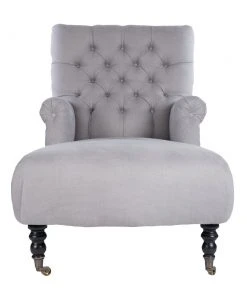 Mind The Gap MTG FURNITURE - MADISON CHAISE - FROST GREY LINEN