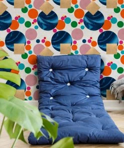 Mind The Gap Pseudomorph In Blue Wallpaper - Abstract Geometric Design for Modern Homes 9 Mind The Gap Pseudomorph In Blue Wallpaper Wallpaper & Paint