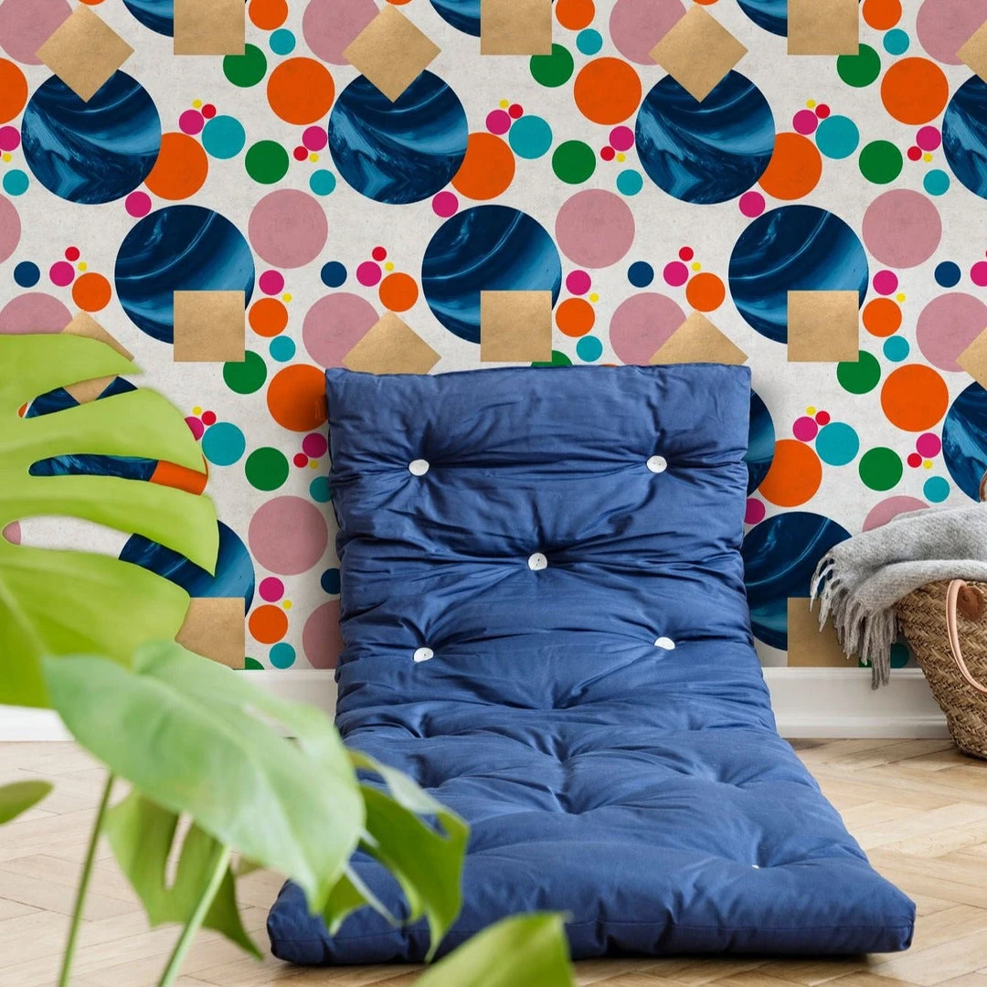 Mind The Gap Pseudomorph In Blue Wallpaper - Abstract Geometric Design for Modern Homes 6 Mind The Gap Pseudomorph In Blue Wallpaper Wallpaper & Paint