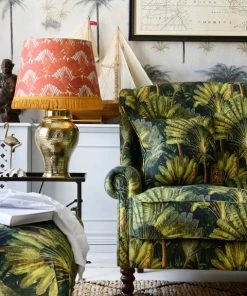 Mind The Gap Cone Lampshades Ravenala Orange Rose & Thorn