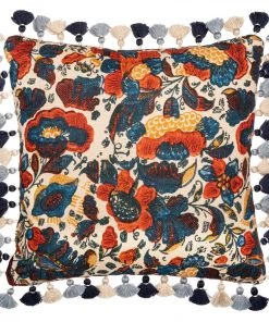 Mind The Gap Woodstock Remondini Floral Cushion New