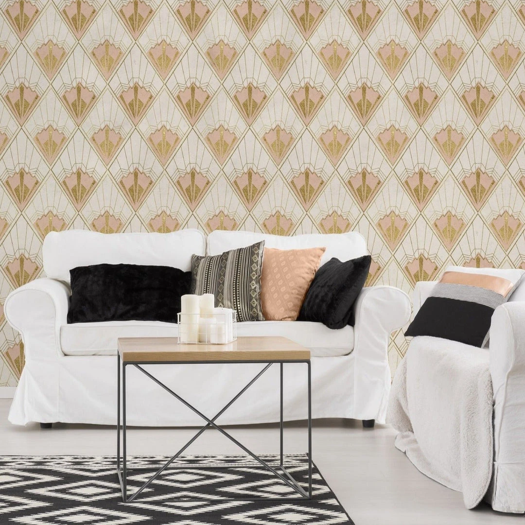 Mind The Gap Revival Taupe Geometric Wallpaper - Premium Home Decor Wallpaper & Paint 4 Mind The Gap Revival Taupe Wallpaper Wallpaper & Paint