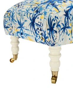 Mind The Gap Hudson Upholstered Stool In Sundance Fabrics