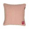 Mind The Gap Rhubarb Stripe Cushion