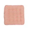 Mind The Gap Padded Cushions - Rhubarb Stripe Linen