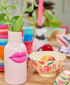 Rice By Rice Small Pink Lips Vase
