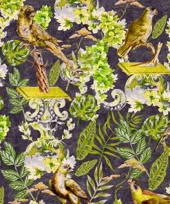 Mind The Gap Velvet Fabrics, La Voliere