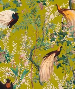 Mind The Gap Velvet Fabrics, Royal Garden Green Les Jardins Royaux