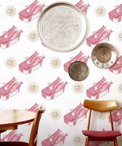 Mind The Gap Wallpaper & Paint Sardines Red Wallpaper