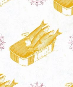 Mind The Gap Sardines Yellow Wallpaper